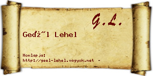 Geél Lehel névjegykártya
